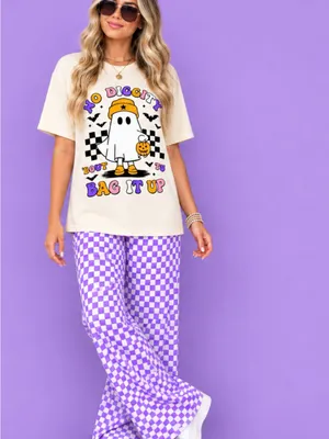No Diggity women’s Halloween Ghost Graphic T-Shirt size M Apricot color thumbnail 2