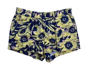 J.Crew Floral Shorts Womens 4 Yellow Linen Cotton Pull‎ On Style Vacation Fun thumbnail 1