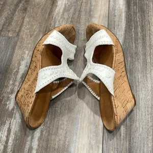 Jack Roger White Wedge Sandals thumbnail 7