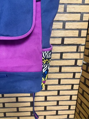 Vera Bradley Purple And Navy Backpack thumbnail 5