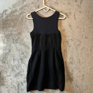 Theory Black Wakely Sleeveless Dress Pockets A‎ Line Belted Knit Women’s Size 10 thumbnail 6