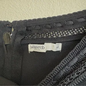 HOUSE OF CB 'Lilla' Black Openwork Knit Midi Dress‎ NWOT size S thumbnail 6