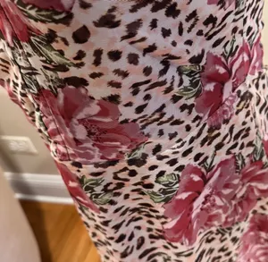 Princess Polly Strapless Mini Dress Leopard Floral Brown Pink M 8 Lined Sexy thumbnail 5