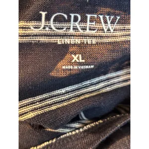 J.Crew Womens XL Linen Tee Navy Blue White Striped Short Sleeve T-Shirt NWT thumbnail 8