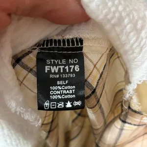 POL Plaid Button-Up Top Raw Hem gauzy‎ oversized Patchwork Shirt Small thumbnail 7