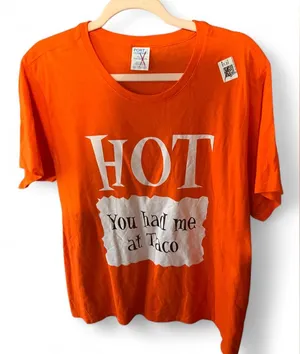 Unisex Orange Graphic Tee thumbnail 1