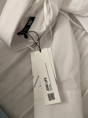 Zara NWT White Wrap Crop Top thumbnail 5