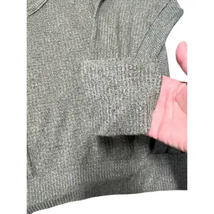 Free People We The Free Santa Clara Thermal Top Olive Green Waffle Knit Medium thumbnail 6