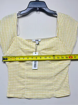 BB dakota By steve madden gingham To Me top in sushine mwr size medium thumbnail 2