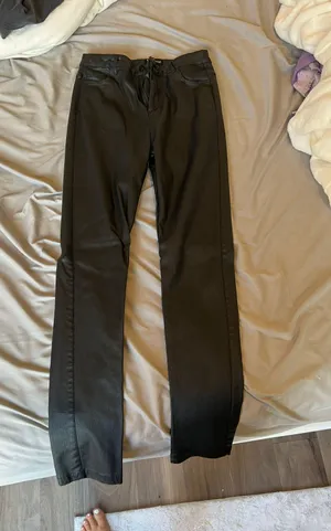 Boutique Black Leather Jeans thumbnail 1