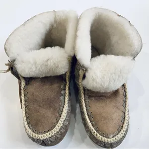 Shepherd 100% sheepskin suede slippers Brown Size 6 thumbnail 4
