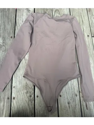 Aritzia Babaton long sleeve Light Mocha bodysuit Size L thumbnail 8