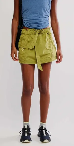 NWT FP Movement Free People In The Wild Skort Medium Olive Green Cargo Athletic thumbnail 1
