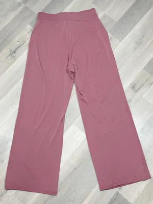 Express Jersey Knit Wide Leg Pants Rose Pink Small High Waist Lounge Athleisure thumbnail 5