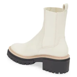 Open Edit Ivory Women's White Mya Lug Sole Chelsea Boot thumbnail 1
