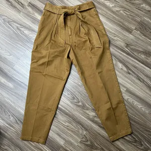 Free People Size 8 Hi Waisted Pegged 90's Crop Ankle Pants Brown Cotton‎ Women’s thumbnail 3