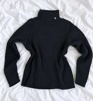 Lauren Ralph Lauren Black Ribbed Turtleneck – Petite Large thumbnail 1