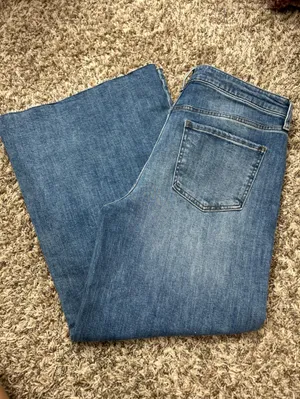 Kut from the Kloth Ryan Fab Ab Super Wide Leg Blue Jeans Size 12 thumbnail 2
