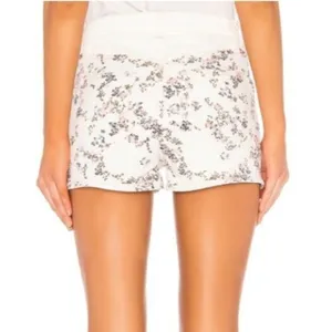 rag & bone Floral Ellie Denim White 24‎ Purple Pink Shorts thumbnail 4