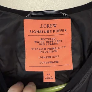 J. Crew Signature Puffer Quilted‎ Lightweight lady jacket in Black Size 14 thumbnail 4