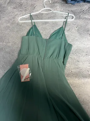 Birdy Grey Green ( Sea Glass) Bridesmaid Dress thumbnail 4