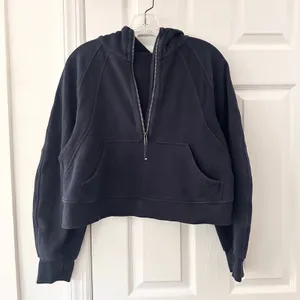 Lululemon Navy Blue Scuba Oversized Half Zip Hoodie XS/S LW3DM4S thumbnail 7