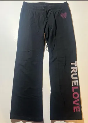 Low Rise Flare Sweatpants Black thumbnail 2