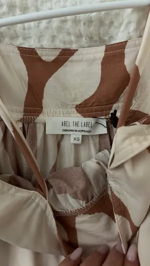 Brown and Cream maxi dress thumbnail 2