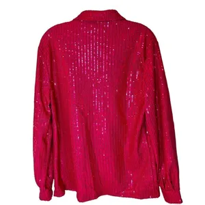 Swiftie Era’s Tour Inspo Jacket! Hot Pink Sequined Jacket Size Medium! thumbnail 2