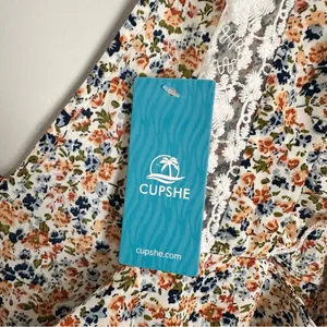 Cupshe Good Chemistry Floral Tie-Back Mini Dress Lace Ruffle Trim XL Spring NWT thumbnail 7