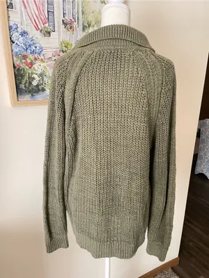 Garnet Hill Maren Linen & Organic Cotton Cardigan Sweater Size Large thumbnail 8