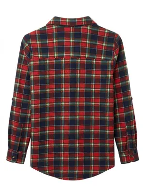 Roommates Red Plaid Button-Up Shirt thumbnail 3