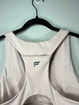 Fabletics On-The-Go Medium Impact Sports Bra Soft Shell Pink Padded Pocket Sz XL thumbnail 9