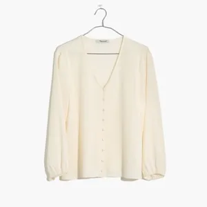 Madewell Cream‎ V-Neck Blouse thumbnail 4