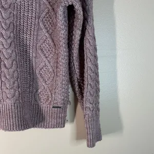 Abercrombie & Fitch Lilac Cable Knit Sweater thumbnail 6