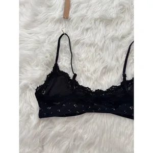 Skims Fits Everybody Lace Scoop Bralette Onyx Rosebud Print Size Large thumbnail 6
