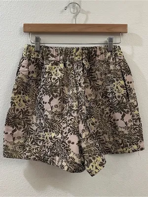Free People Shine Like A Shorty Jacquard Shorts in Gold Combo Size XS‎ NWT thumbnail 9