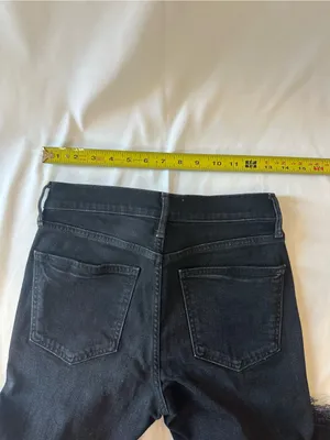GAP Black Cropped Frayed Hem Jeans thumbnail 2