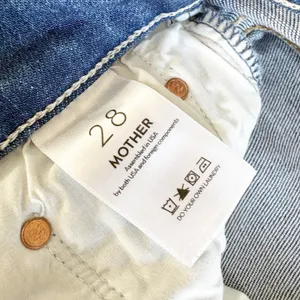 Mother Womens Blue Mid Rise Straight Leg Classic Denim Jeans Size 28 thumbnail 4