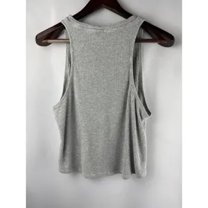 Women’s Eberjey Small Light Gray Ribbed Tank Top thumbnail 3