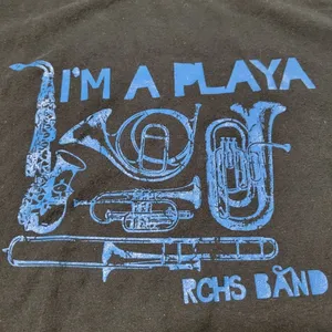 Vintage Fruit Of The Loom Shirt Size Medium "I'm A Playa" RCHS Band Graphic Tee Band Tee Unisex T-shirt thumbnail 4
