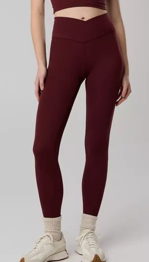 Balletcore Coquette Red Aerie Stretch Leggings Size Medium thumbnail 1