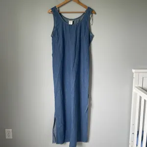 Nina Piccalino Vintage Denim Maxi Dress Jacket Set Cottagecore Blue Size 10 thumbnail 9