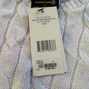 NWT Polo Ralph Lauren Pima Cotton Sweater White thumbnail 3
