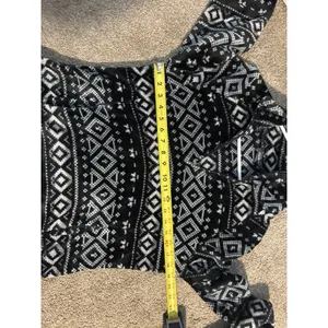 Eddie Bauer Women's Aztec 1/4 Zip Long Sleeve Fleece Pullover Size L Black thumbnail 7