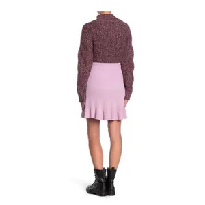 Free People Purple Ribbed Mini Skirt Women’s XS Boho Coquette thumbnail 10