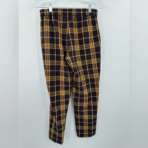 Aritzia Wilfred Women's Darontal Yellow/Brown‎ Plaid Pants Pull-On Size 4 thumbnail 2