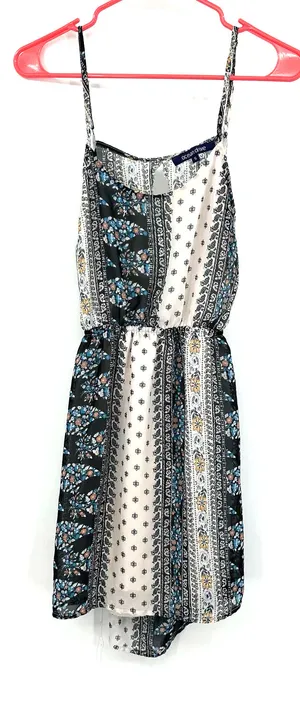 Ocean Drive size small sleeveless open back mini dress‎ blue white thumbnail 1