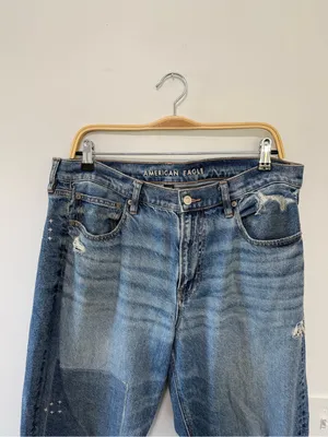 American Eagle 90s Straight Distressed Jeans- Woman’s 14 thumbnail 3