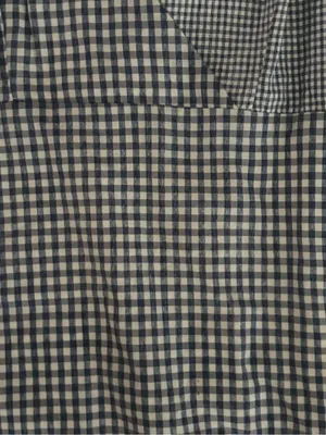 Honey Belle Navy and White Gingham Ruffle Mini Dress thumbnail 3